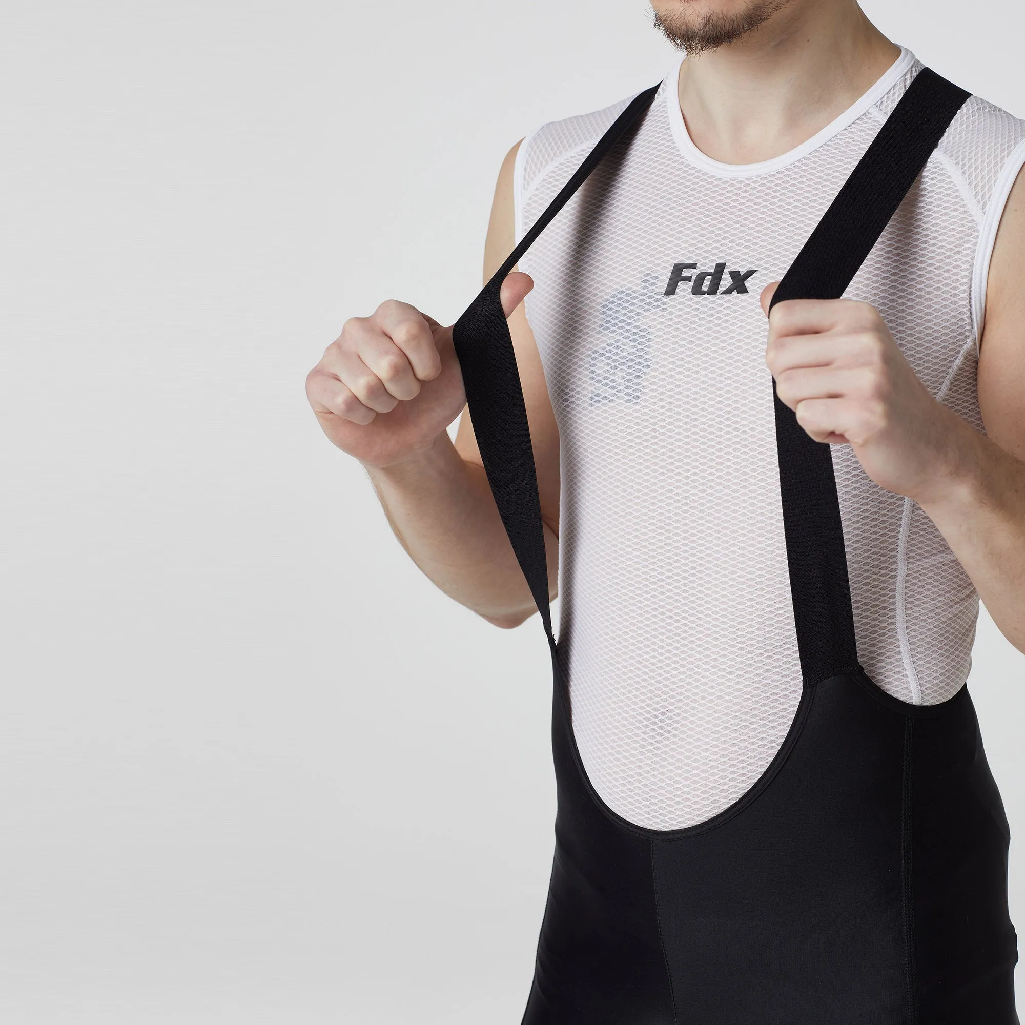 Fdx Men's & Boy's Set Duo Grey / Black Short Sleeve Summer Cycling Jersey & Cargo Bib Shorts