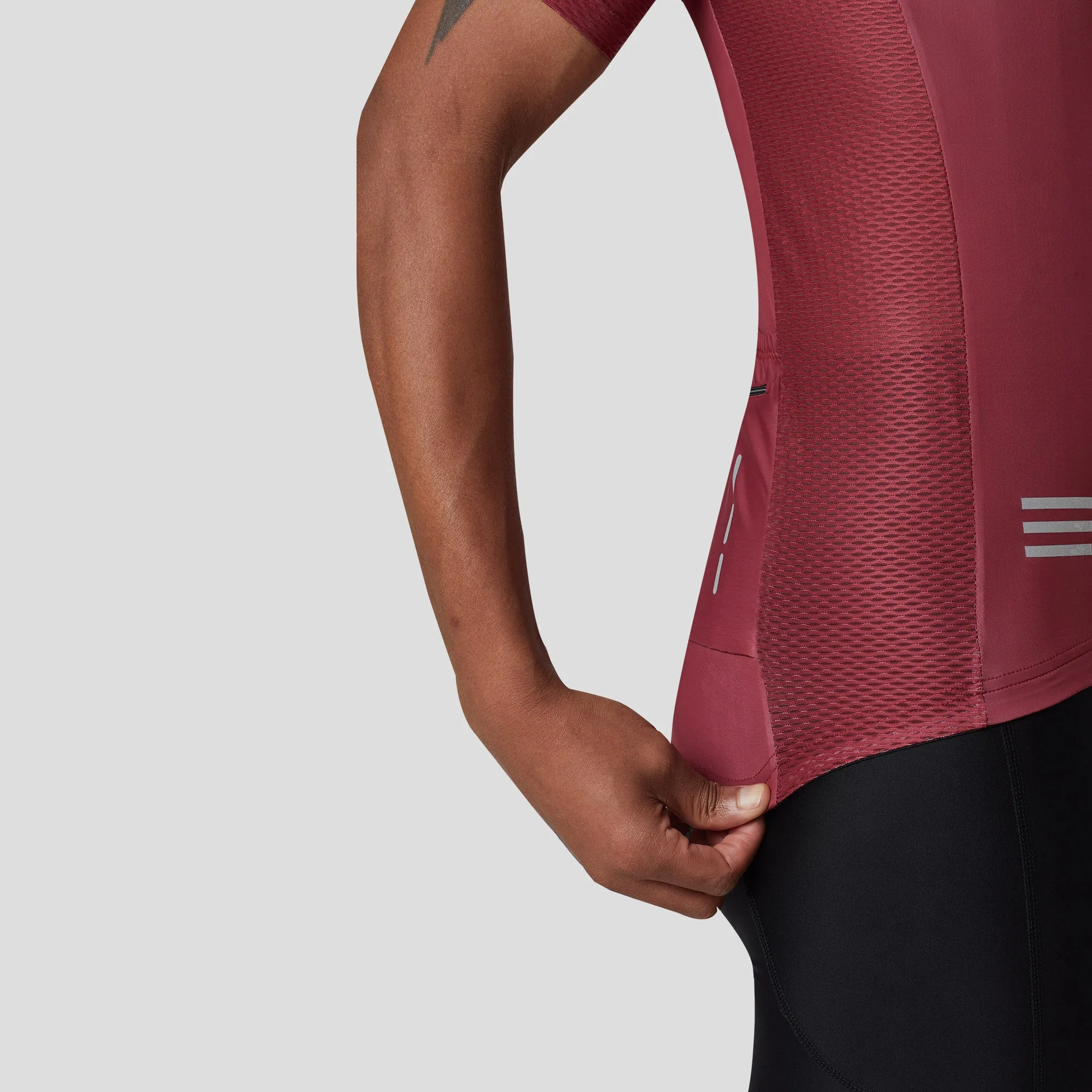 Fdx Men's & Boy's Set Duo Pink / Maroon Short Sleeve Summer Cycling Jersey & Cargo Bib Shorts
