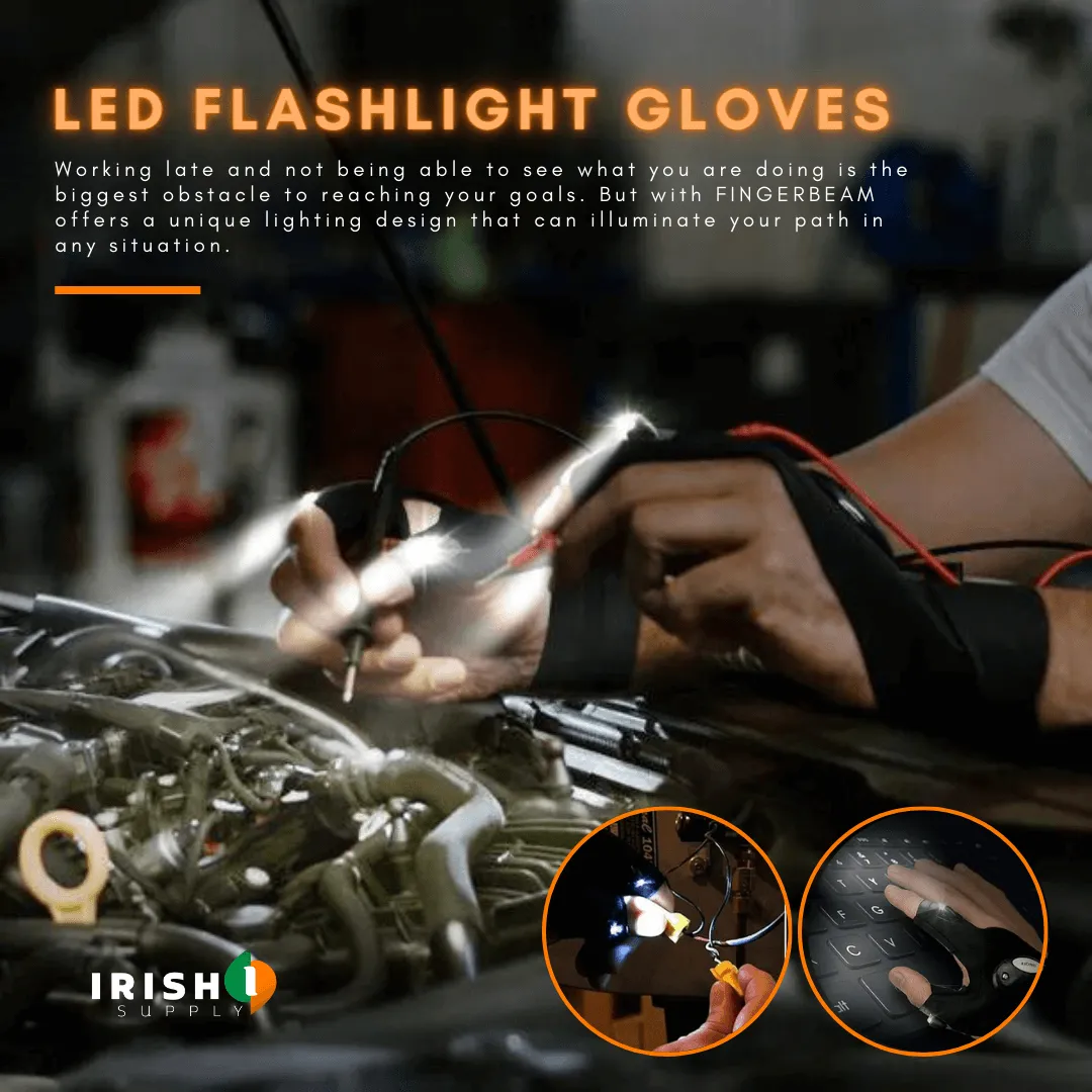 FINGERBEAM Premium LED Lights Waterproof Gloves