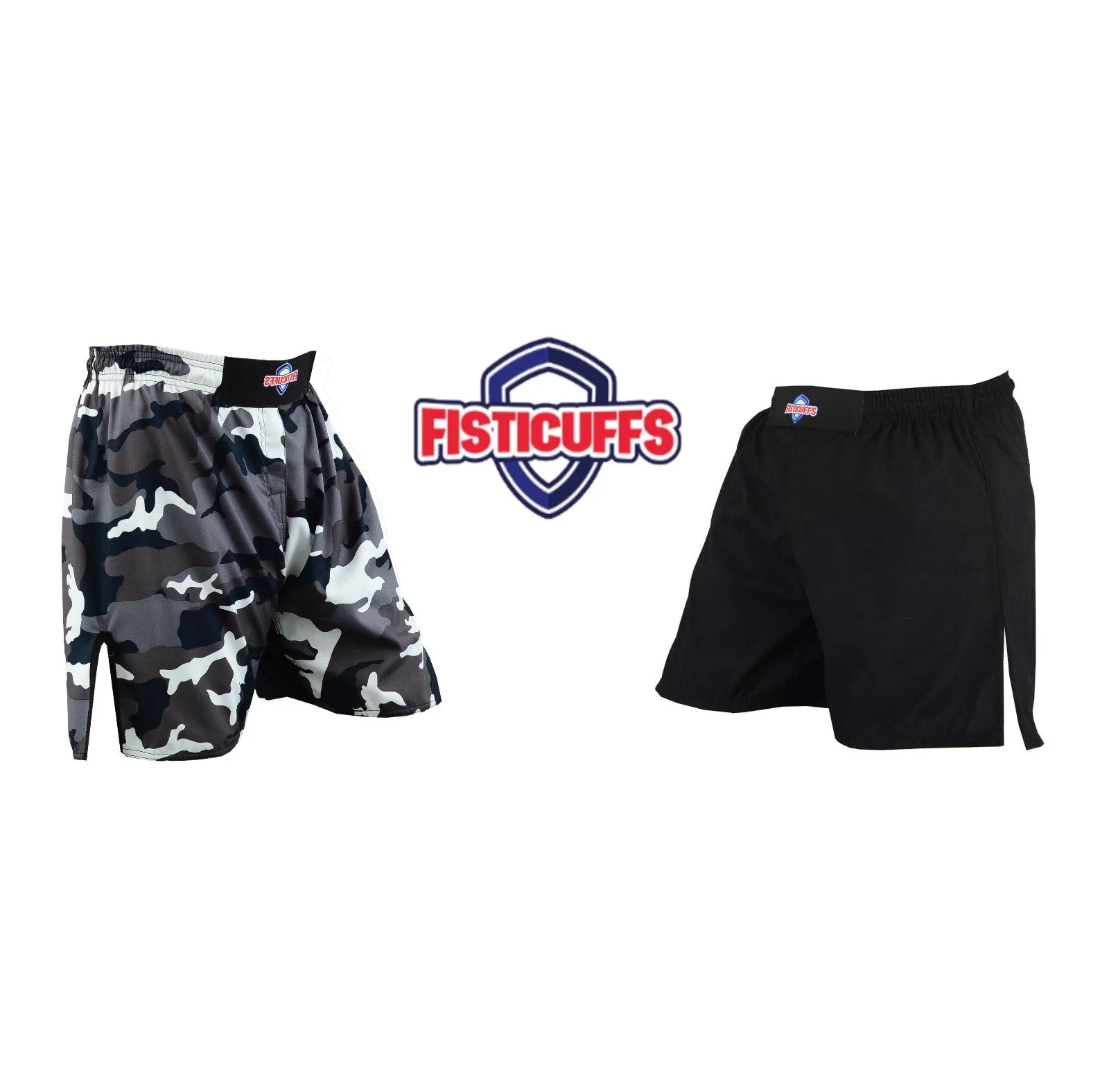 Fisticuffs Camo Grey MMA Boxing Fight Grappling Kick Cage Fighting Short Shorts