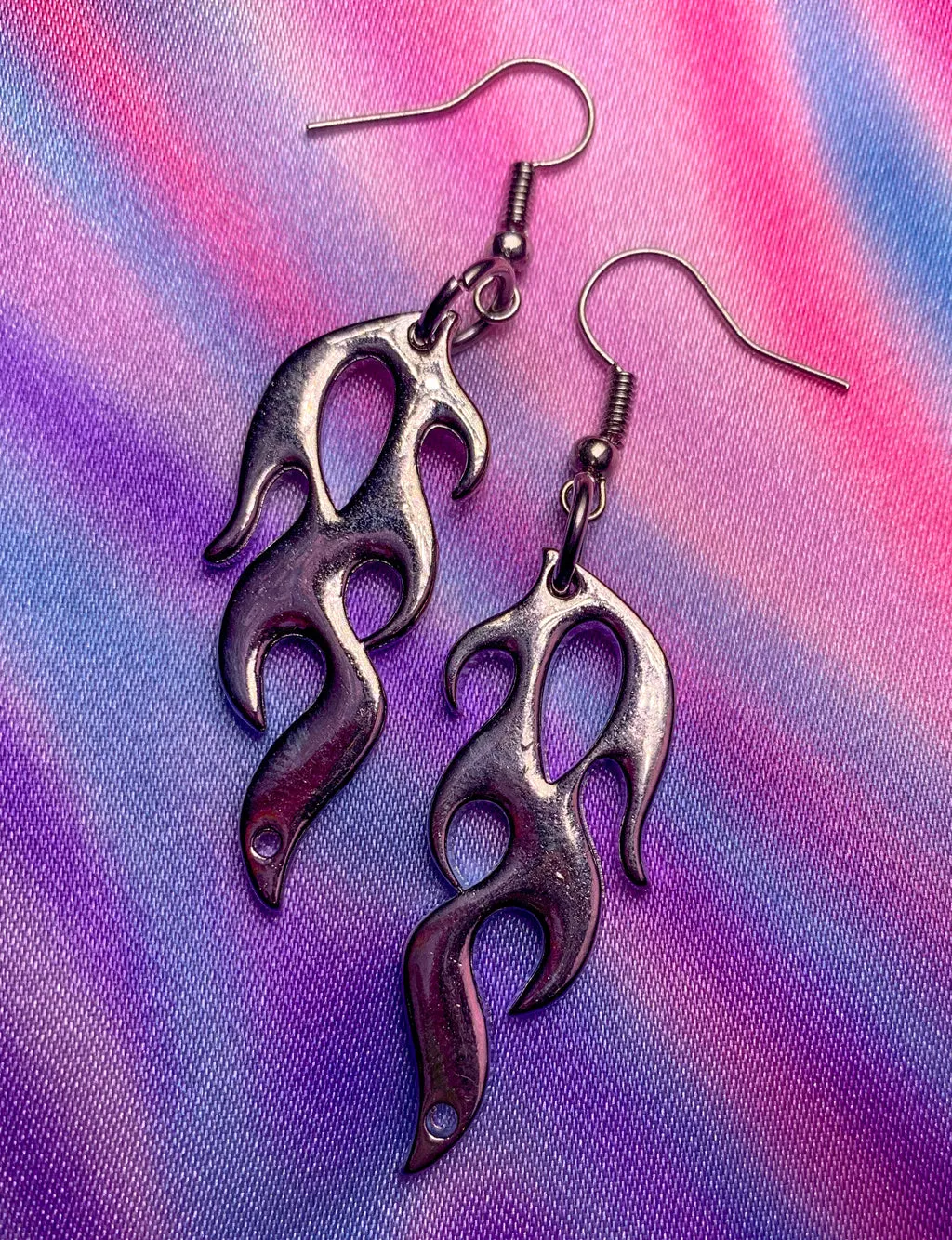 FLAME EARRINGS - SILVER