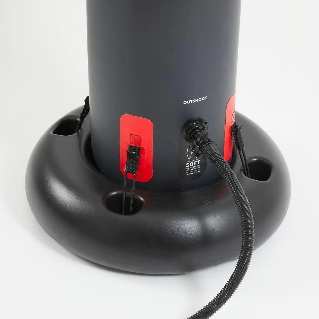 Freestanding inflatable punching bag with weightable base