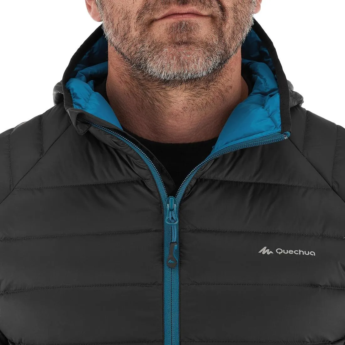 Full Down Men's Hiking Padded Jacket - Black