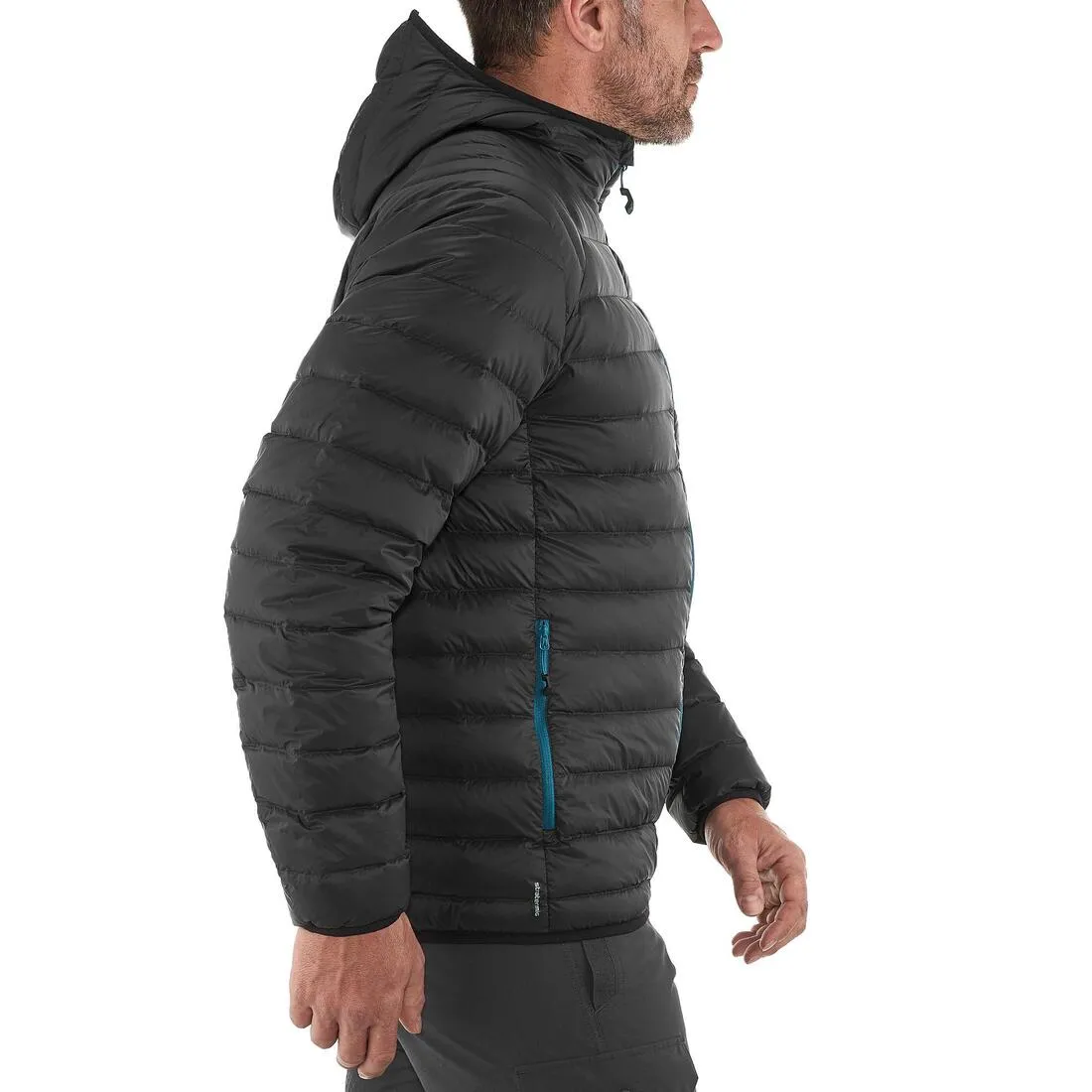 Full Down Men's Hiking Padded Jacket - Black