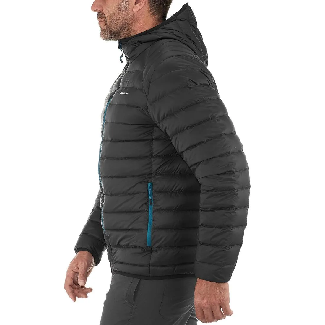 Full Down Men's Hiking Padded Jacket - Black