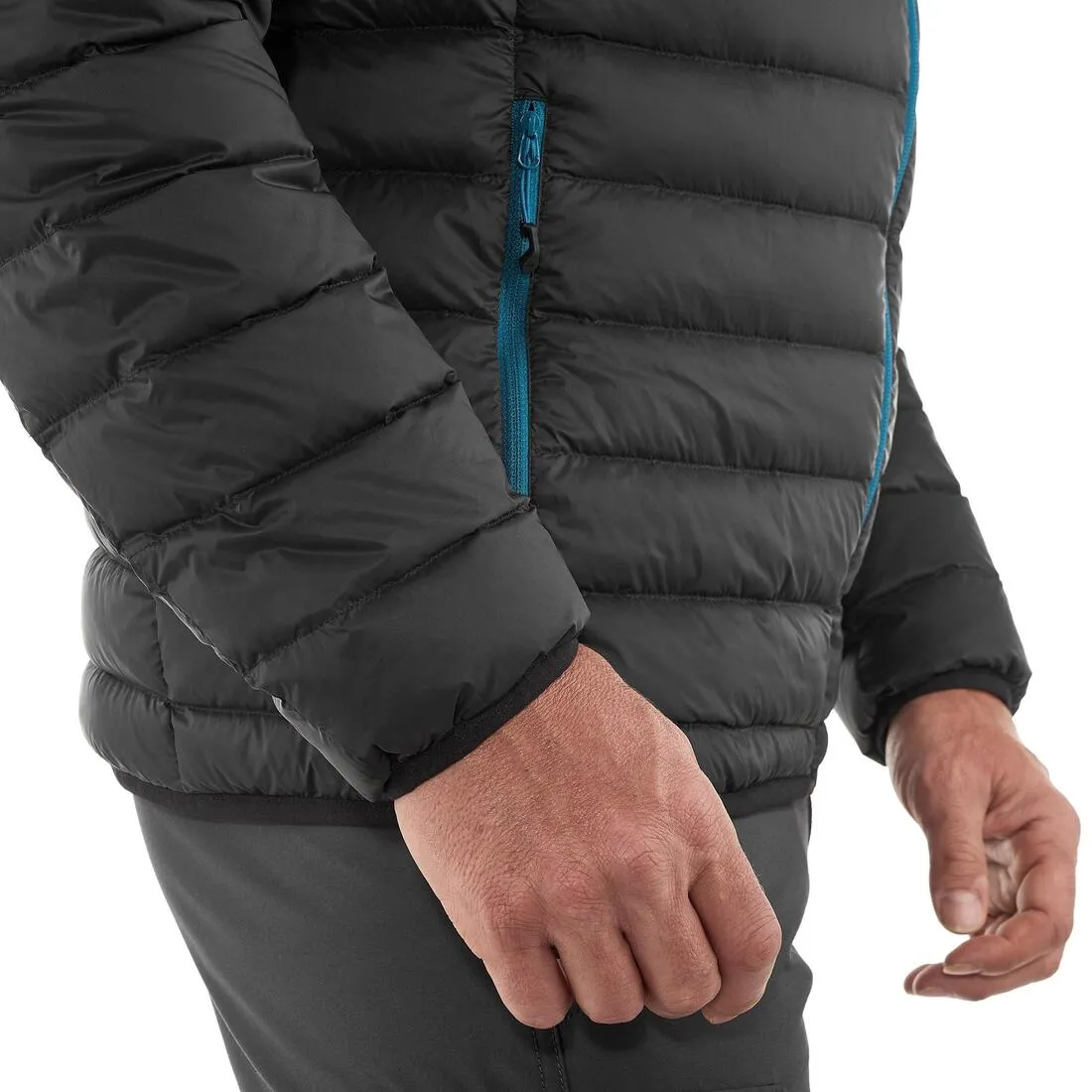 Full Down Men's Hiking Padded Jacket - Black