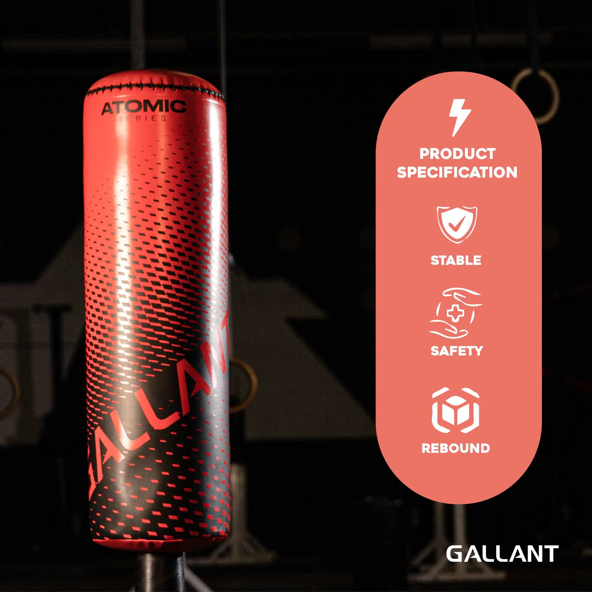 Gallant Atomic Free Standing Boxing Punch Bag - Heavy-Duty 5.7ft - Punching Bag