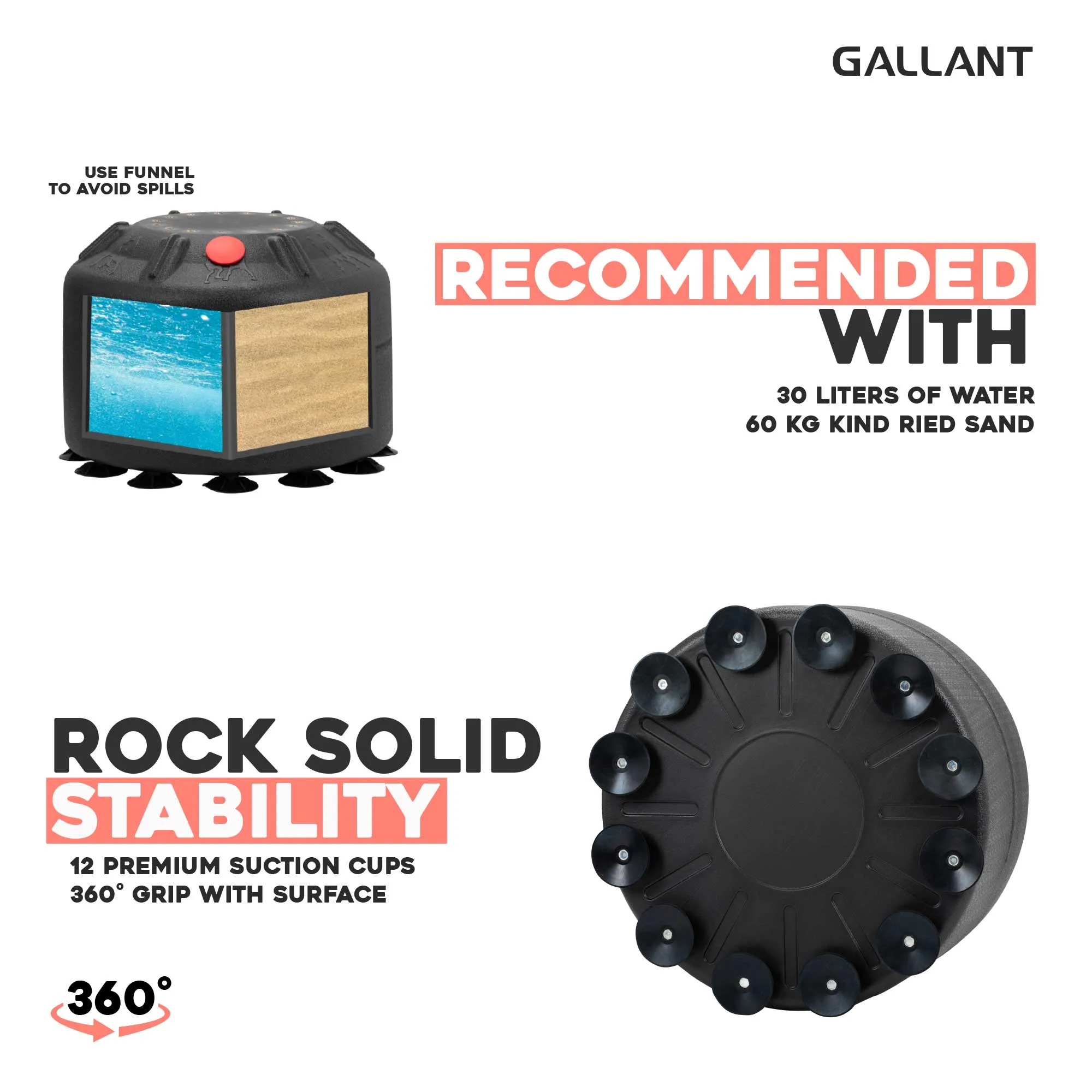 Gallant Atomic Free Standing Boxing Punch Bag - Heavy-Duty 5.7ft - Punching Bag