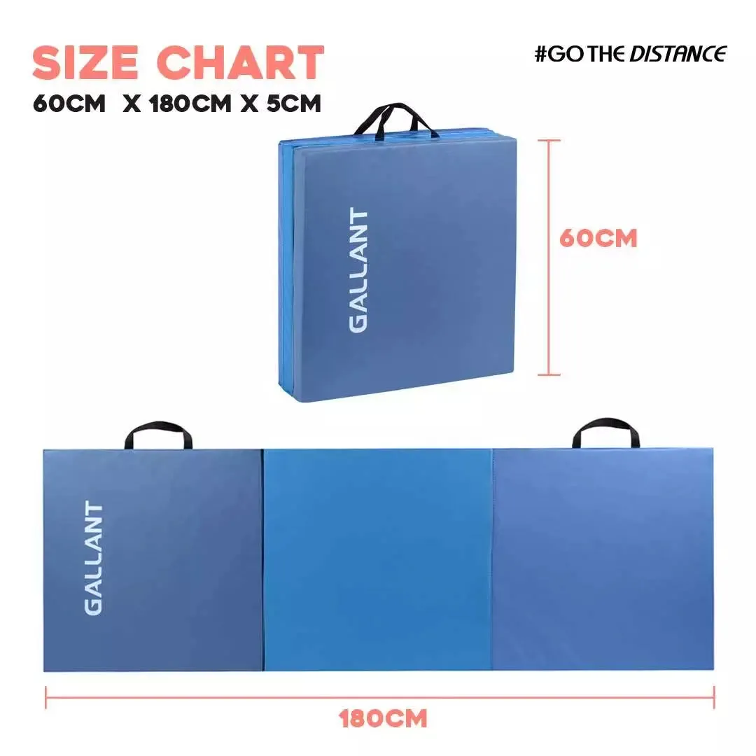 Gymnastics Mat Tri Foldable Exercise Workout Mat - Exercise Mats