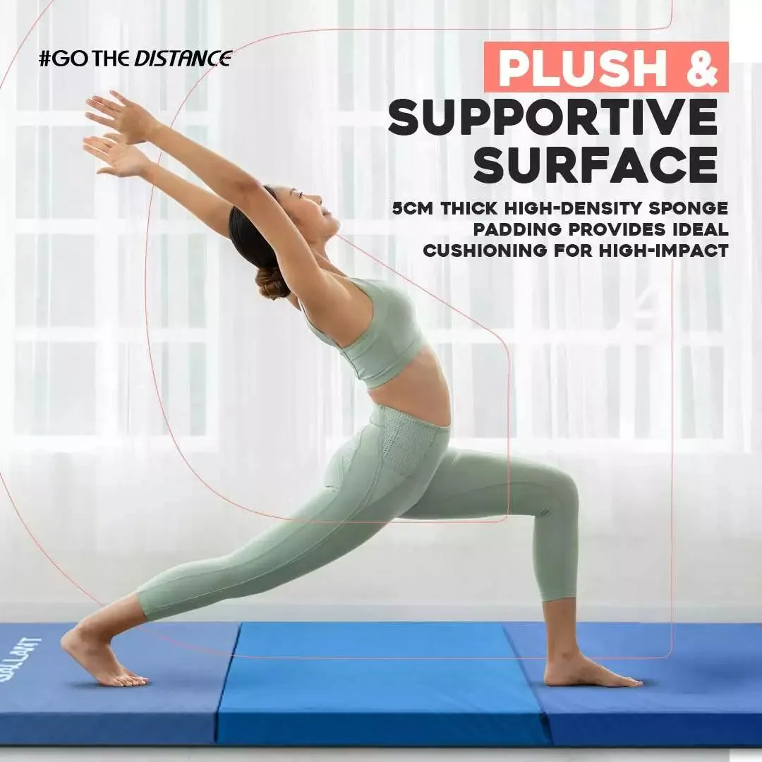 Gymnastics Mat Tri Foldable Exercise Workout Mat - Exercise Mats