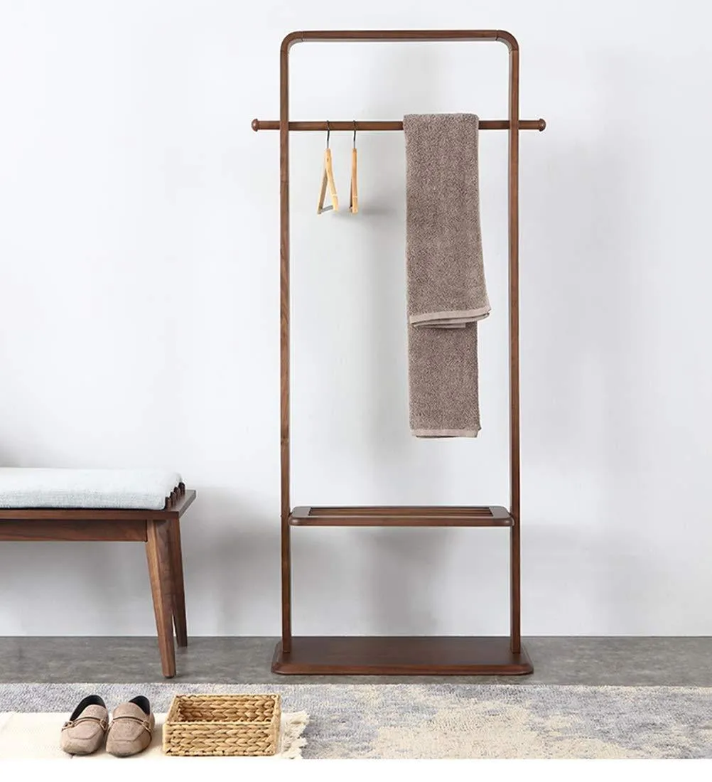 HATHOR-23 - Coat Rack Solid Wood Coat Rack Bedroom Floor Storage Hanger Simple Clothes Rack Home Hanger (Color : B)
