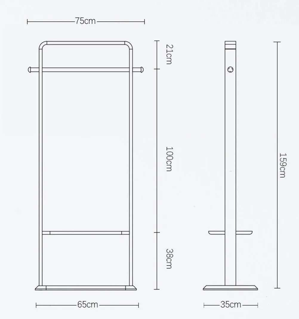 HATHOR-23 - Coat Rack Solid Wood Coat Rack Bedroom Floor Storage Hanger Simple Clothes Rack Home Hanger (Color : B)