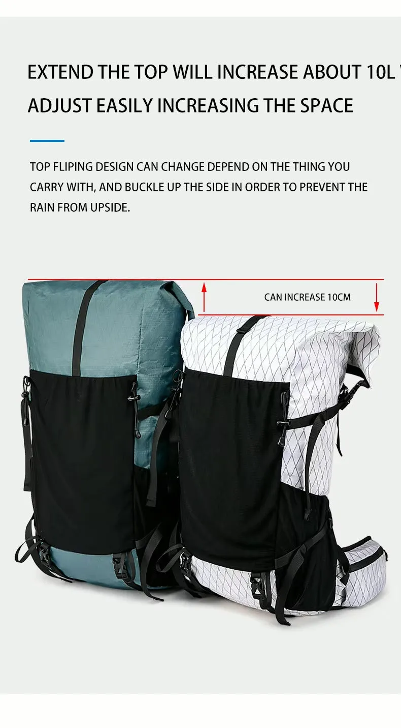 Hiking Backpack 40 10L Waterproof Ultralight