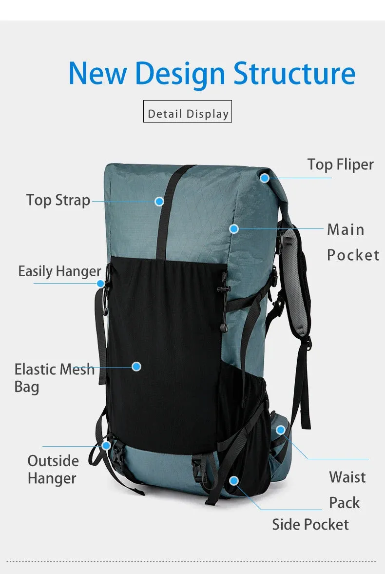 Hiking Backpack 40 10L Waterproof Ultralight