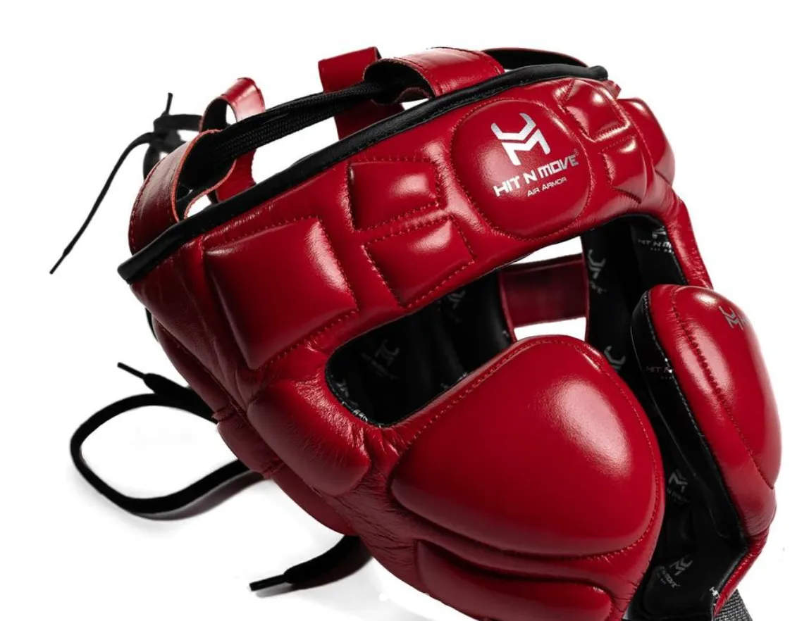 HIT N MOVE AIR ARMOUR PRECISION CHEEK HEADGEAR-RED