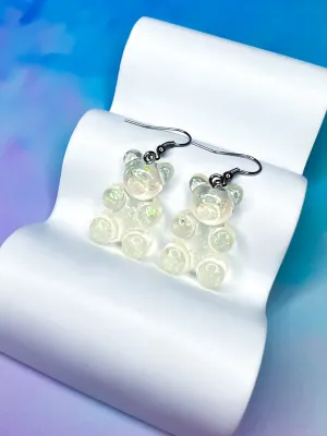 HOLO BEAR EARRINGS - GLITTER HOLOGRAPHIC