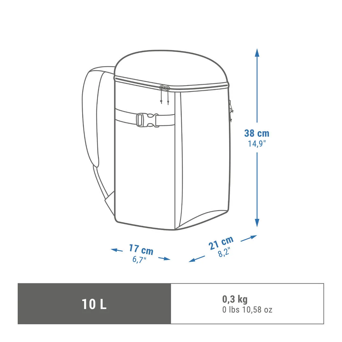 Ice 10 L compact and isothermal backpack 100