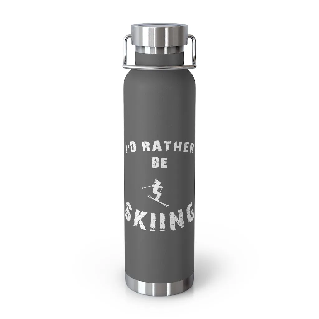 I'd rather be Skiing, Vacuum Insulated Bottle, Skiing Bottle, Skier Gifts
