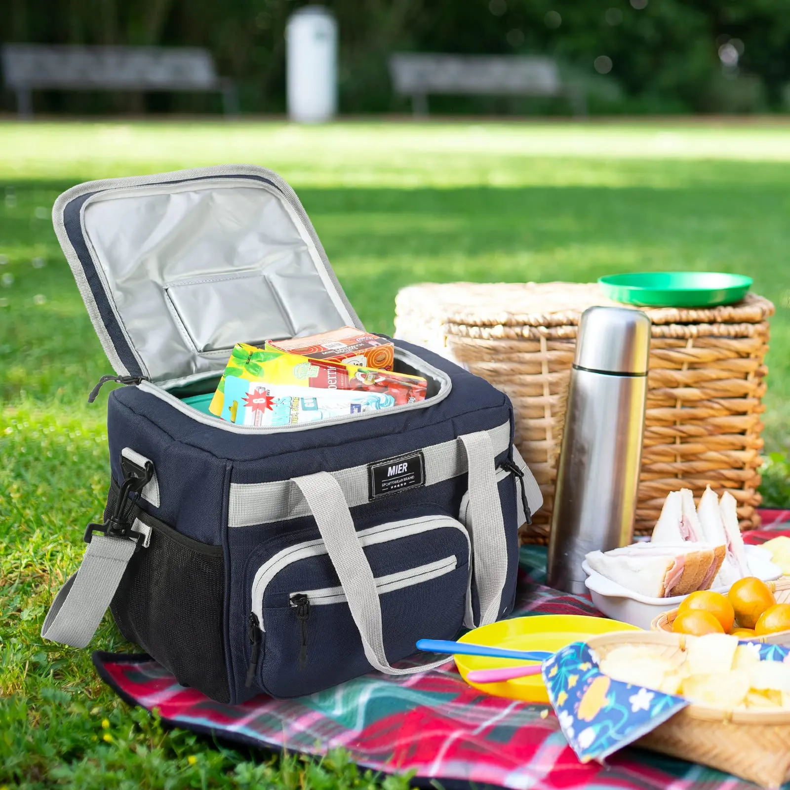 Insulated Soft Cooler Lunch Bag for Men Women, 30Can