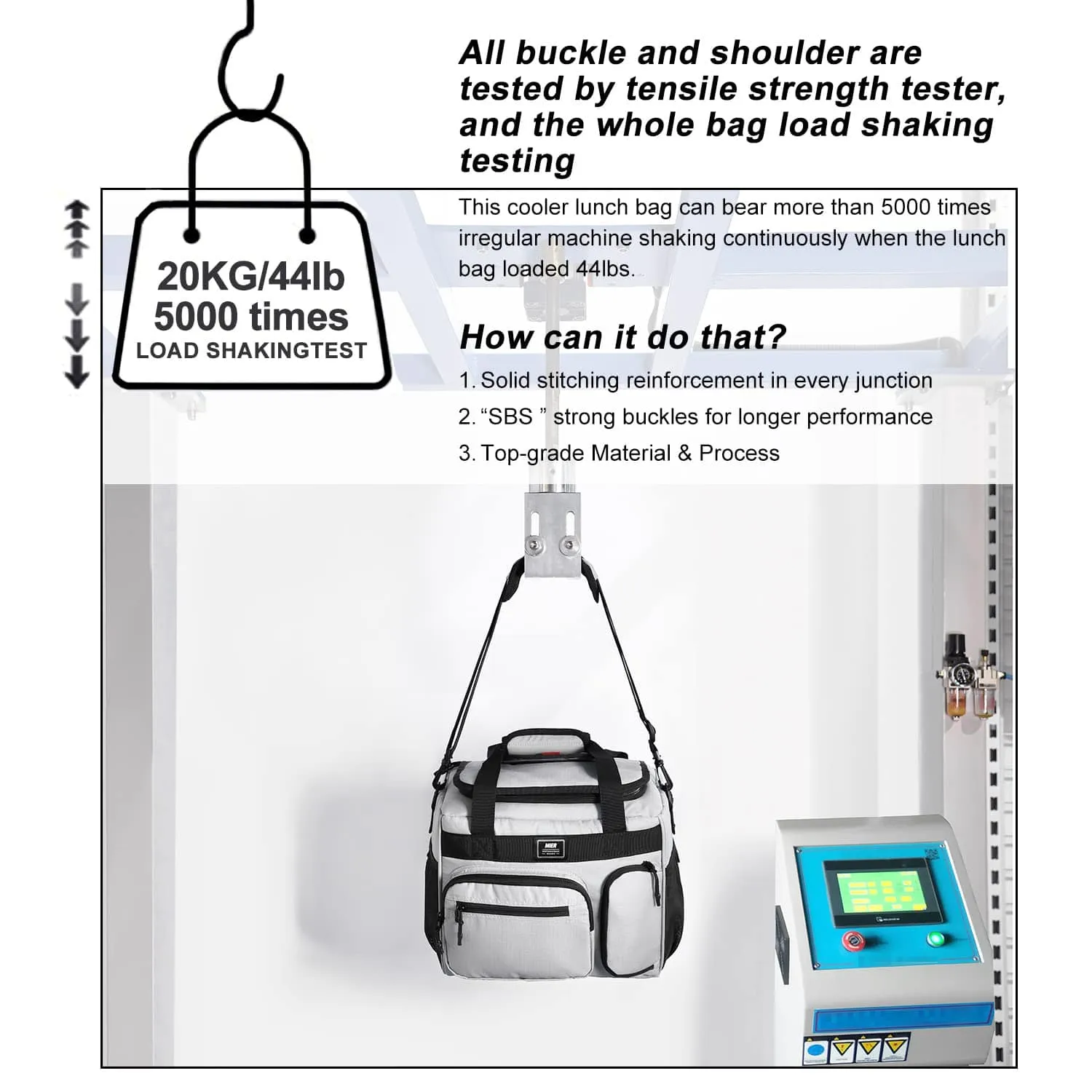 Insulated Soft Cooler Lunch Bag for Men Women, 30Can
