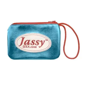 Jassy Rhythmic Gymnastics Shoe Pouch – Color: Metallic Turquoise