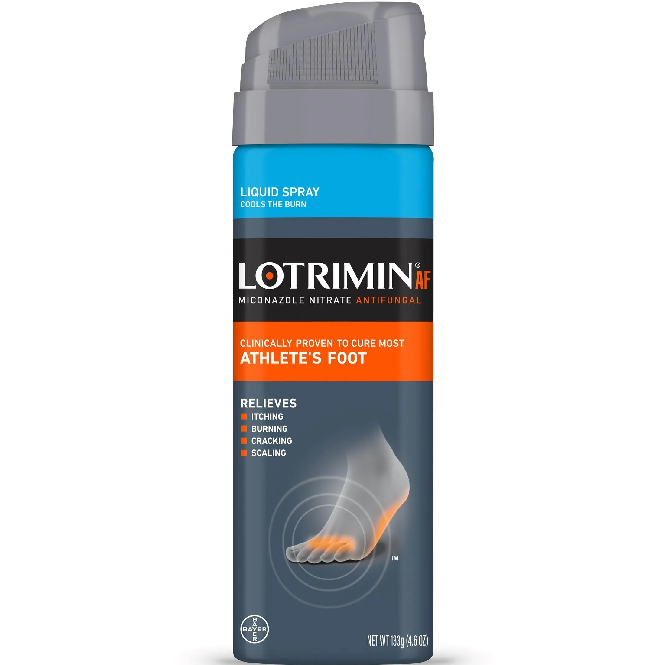 Jock Itch Antifungal AF Athlete's Foot Liquid Spray, 4.6 Ounce Spray Can