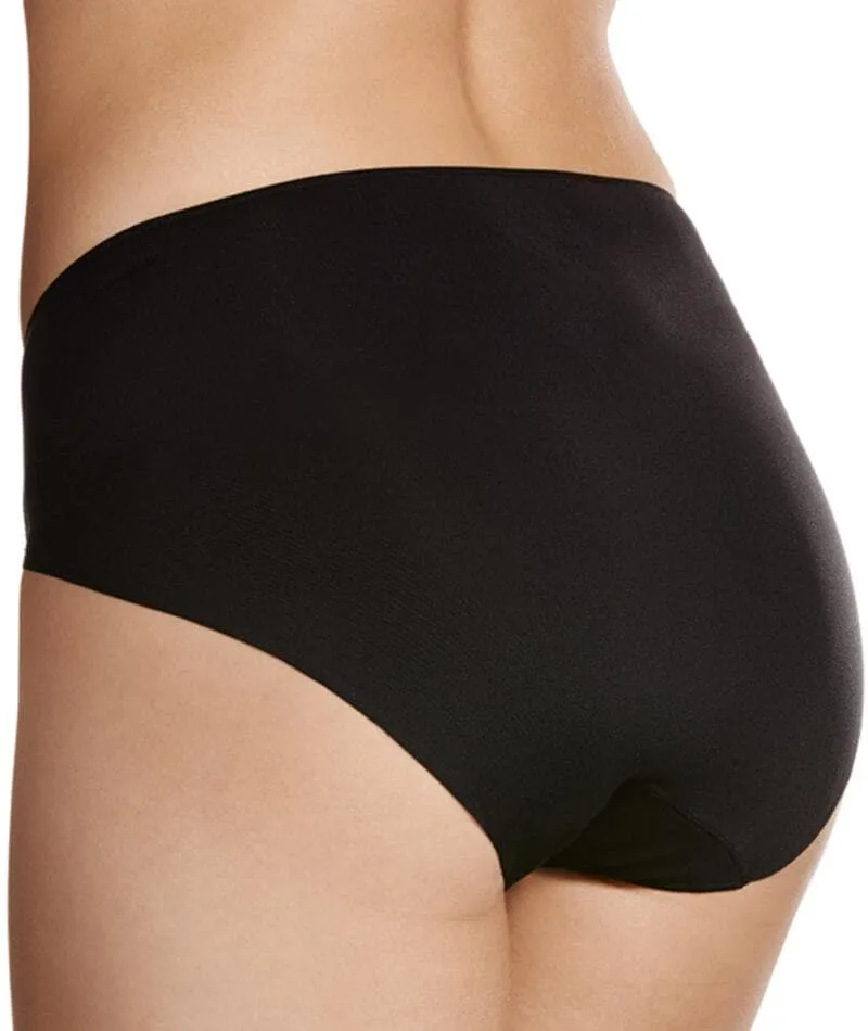Jockey No Panty Line Promise Next Generation Microfibre Hi Cut Brief - Black