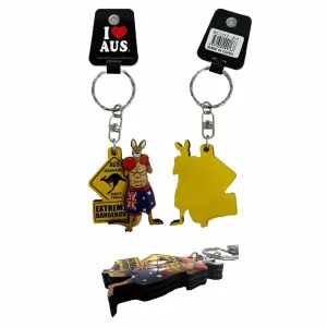 Key Ring MDF Boxing Kangaroo
