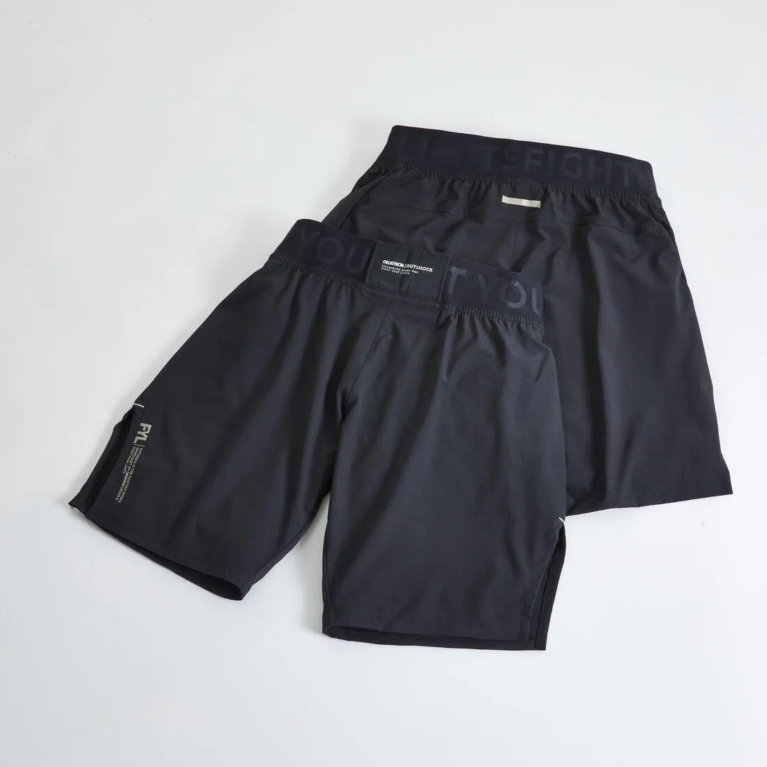 Kickboxing Training/Competition Shorts 500 - Black