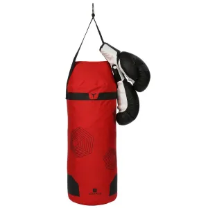 Kids' Beginner Boxing Bag Set: Red Bag   Black Gloves