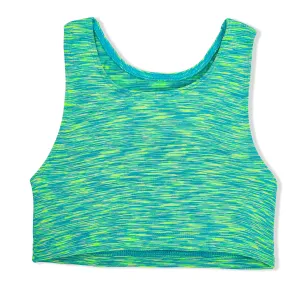 Lime Strata Crop Tank
