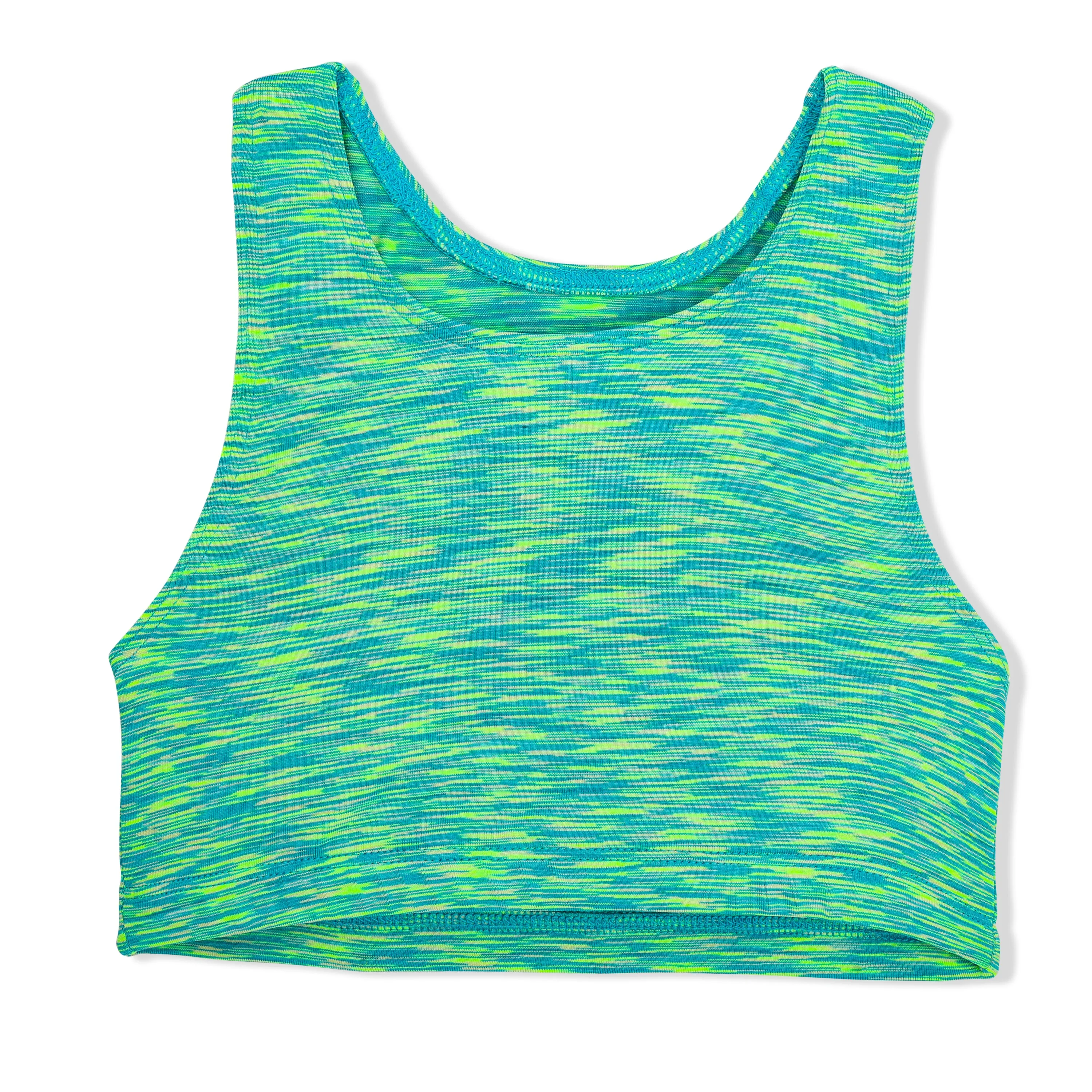 Lime Strata Crop Tank