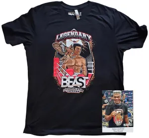 Limited Edition Julian Jackson Hawk T-Shirt   Autographed Pic