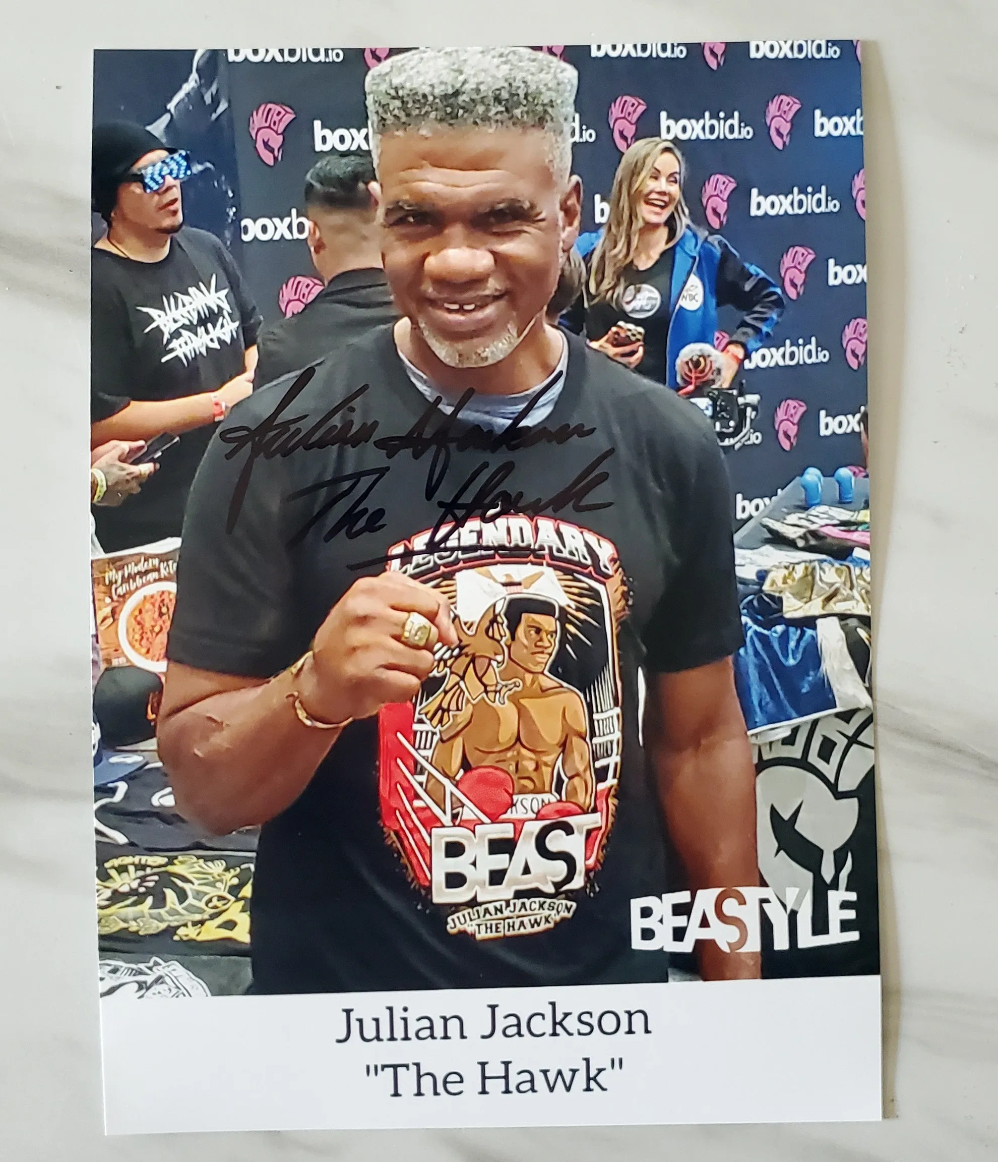 Limited Edition Julian Jackson Hawk Tank Top   Autographed Pic