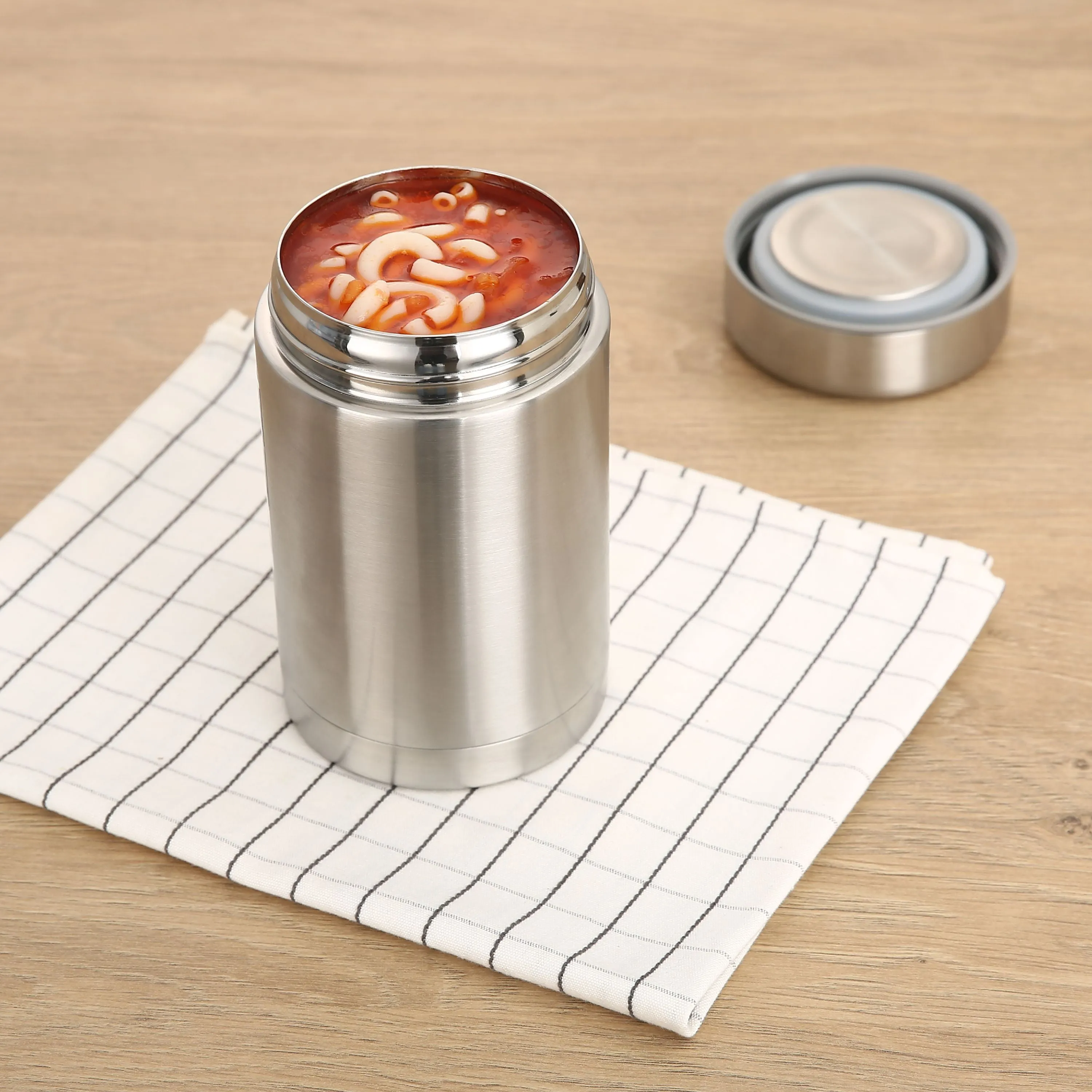 Mainstays 16 oz Insulated Food Jar with No Leak Lid, Stainless Steel