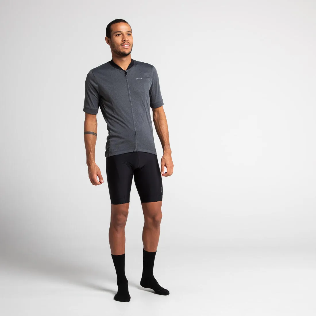 Men's Cycling Bib Shorts RC100 - Black