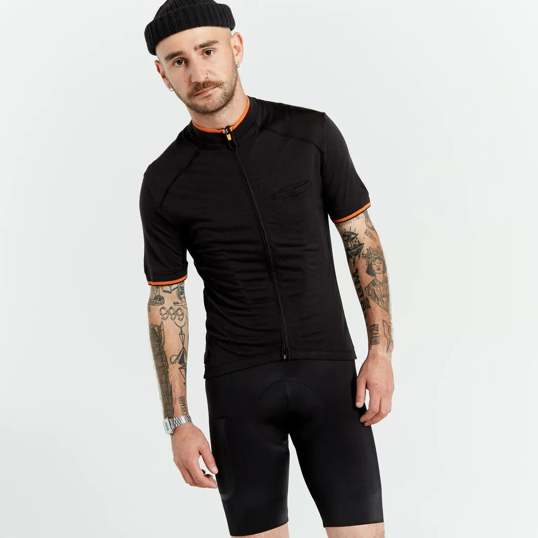 Men's Merino Short-Sleeved Cycling Jersey GRVL900