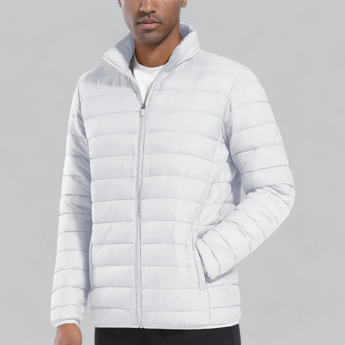 Men's Puffer Windbreaker Jacket | Lightweight, Water-Resistant, Insulated Design for Cold Weather Protection