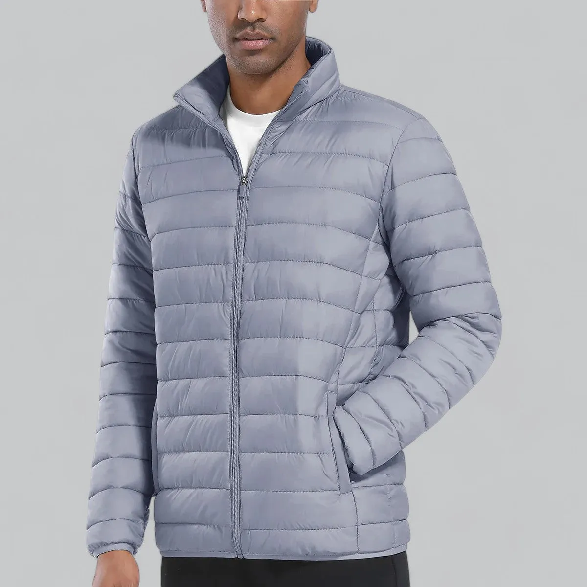 Men's Puffer Windbreaker Jacket | Lightweight, Water-Resistant, Insulated Design for Cold Weather Protection