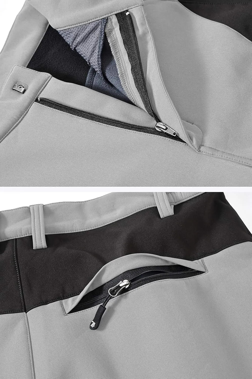 Men's Skiing Pants Waterproof Windproof Fleece Lined Hiking Cargo Insulated Pants Winter Warm Snow Pants