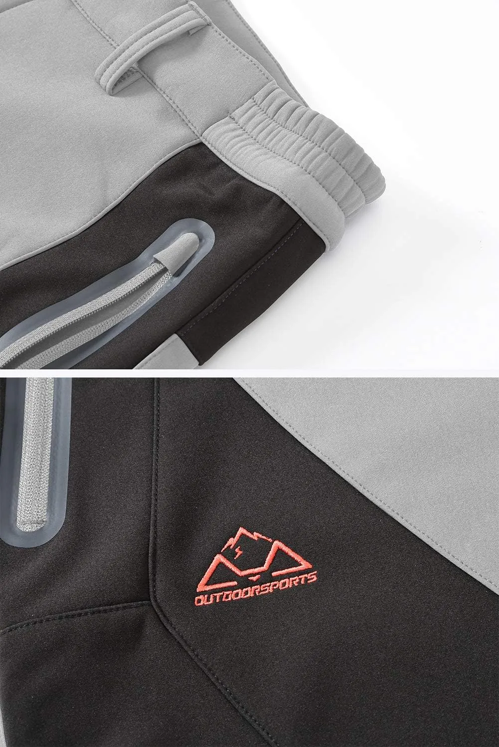 Men's Skiing Pants Waterproof Windproof Fleece Lined Hiking Cargo Insulated Pants Winter Warm Snow Pants