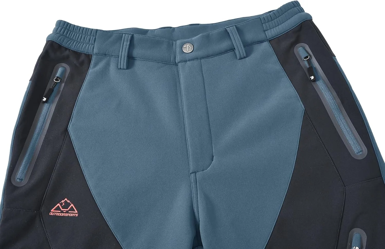 Men's Skiing Pants Waterproof Windproof Fleece Lined Hiking Cargo Insulated Pants Winter Warm Snow Pants