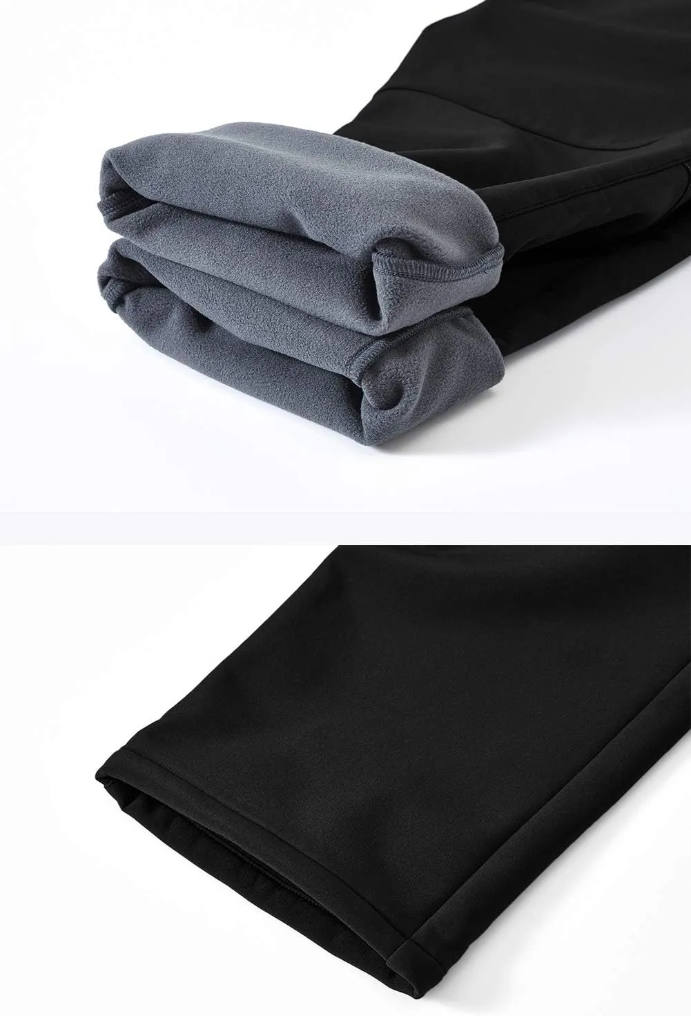 Men's Skiing Pants Waterproof Windproof Fleece Lined Hiking Cargo Insulated Pants Winter Warm Snow Pants