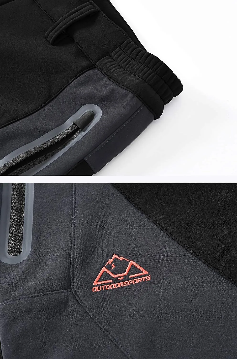 Men's Skiing Pants Waterproof Windproof Fleece Lined Hiking Cargo Insulated Pants Winter Warm Snow Pants