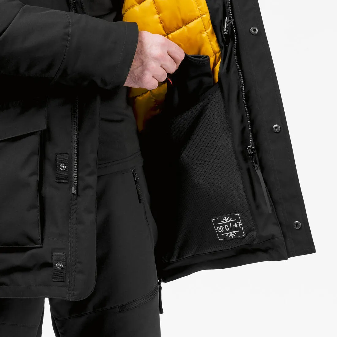Men’s waterproof hiking parka -20°C, NH900