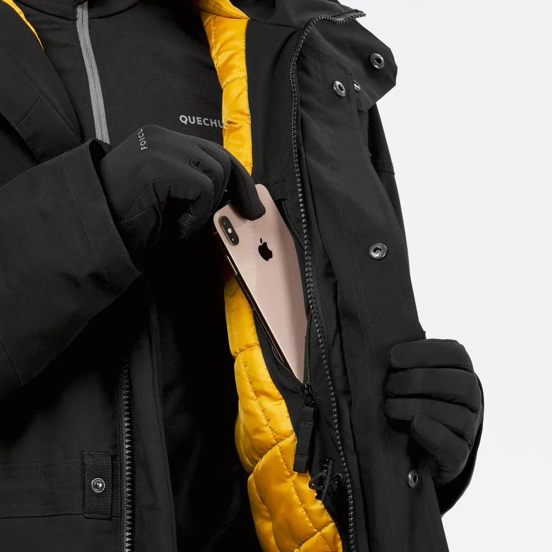 Men’s waterproof hiking parka -20°C, NH900