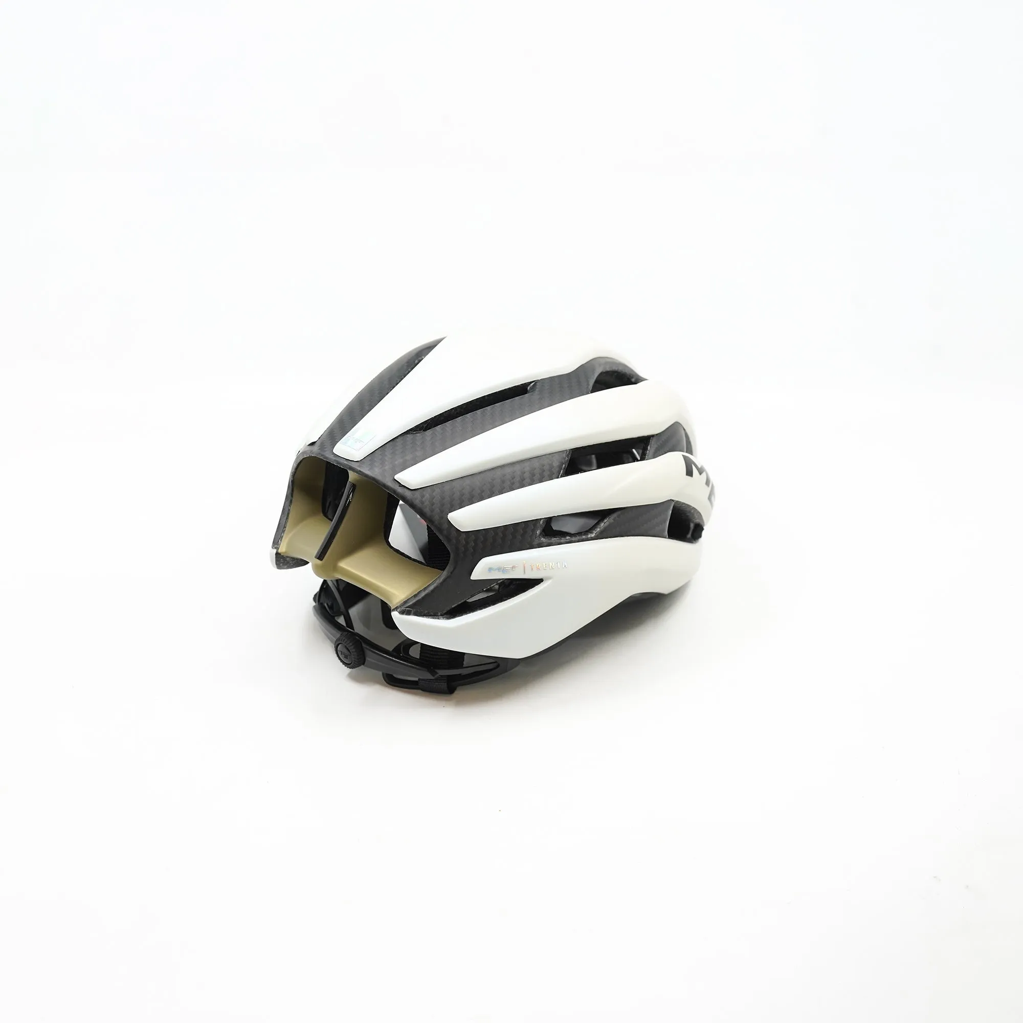 MET Trenta 3K Carbon Road Helmet - Vanilla Ice Gold/Matt