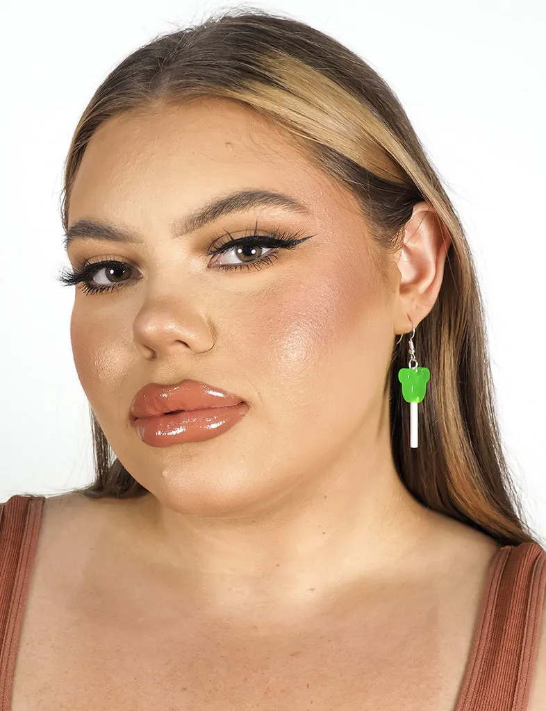 MICKEY LOLLIPOP EARRINGS - GREEN