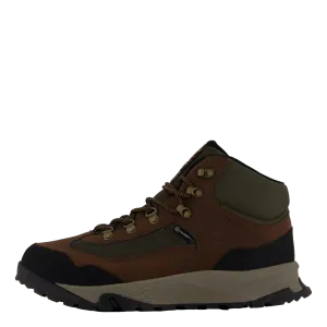 Mid Lace Up Waterproof Hiking  Dark Brown