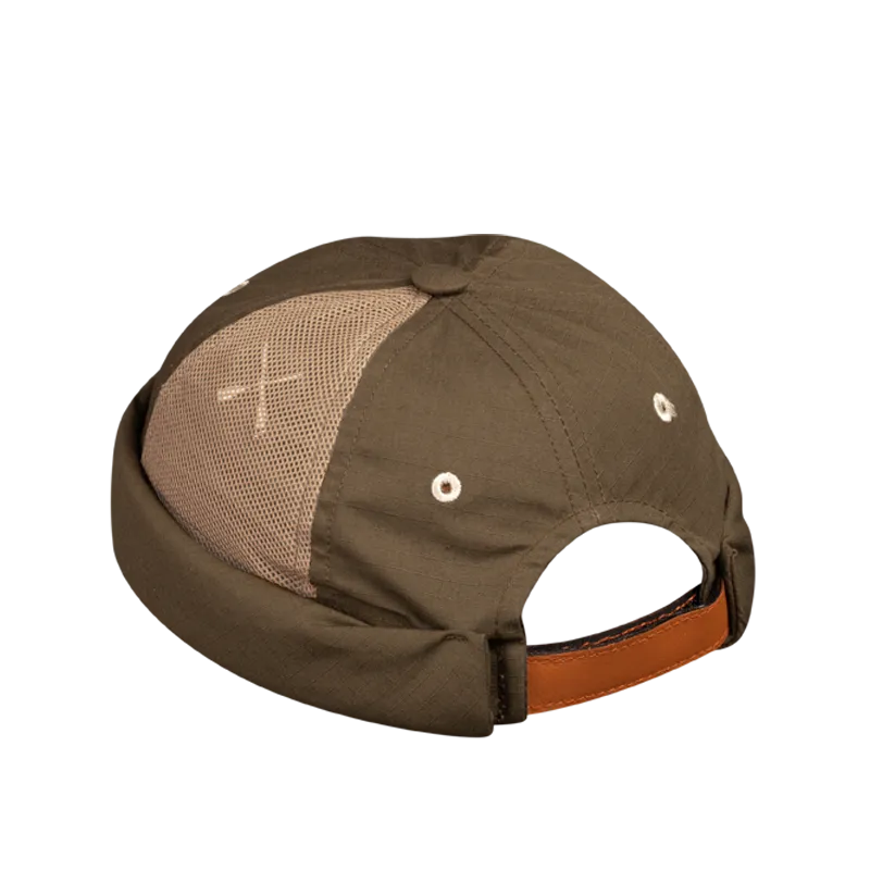 MIKI DOCKER HAT GREEN KHAKI RIPSTOP & WATERPROOF